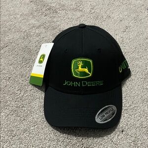 John Deere Black and Green Logo Hat